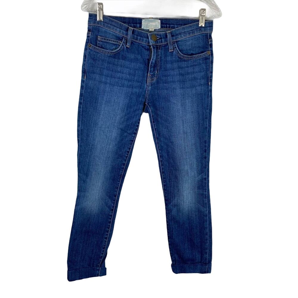 Current / Elliott The Rolled Skinny Jean Size 27 GUC Cuffed Mid Rise Stretch